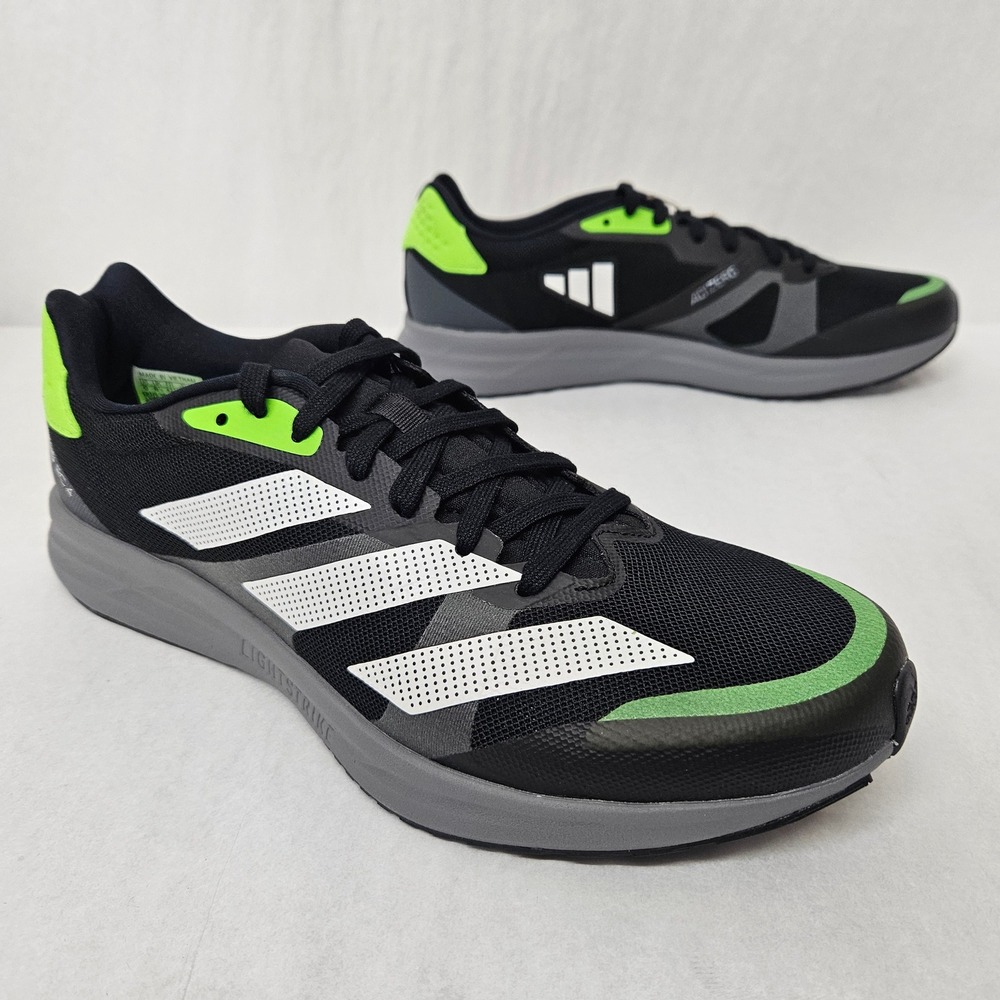 Adidas Adizero RC 4 Running Shoes GX6660 Black Signal Green Men's Size 9